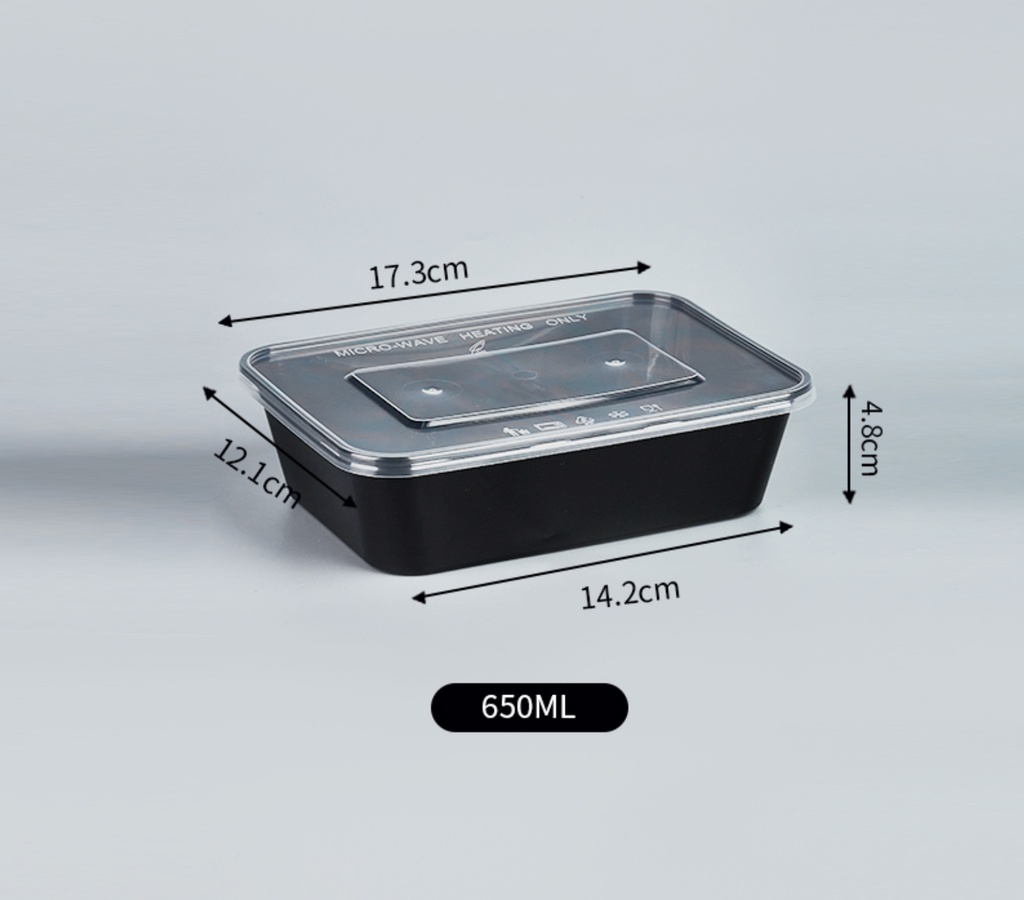 Barquette micro-ondes 650ml (250pcs)