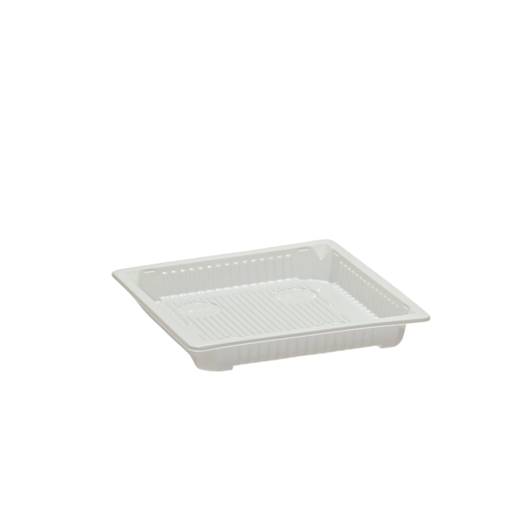 Barquette plastique blanc sans couvercle