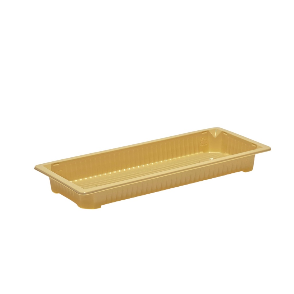 Barquette plastique beige sans couvercle