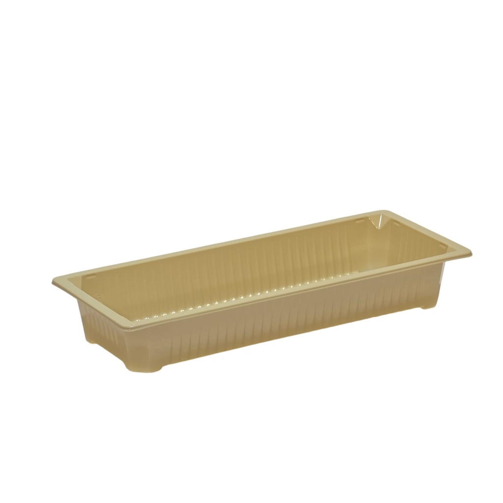 Barquette plastique beige sans couvercle